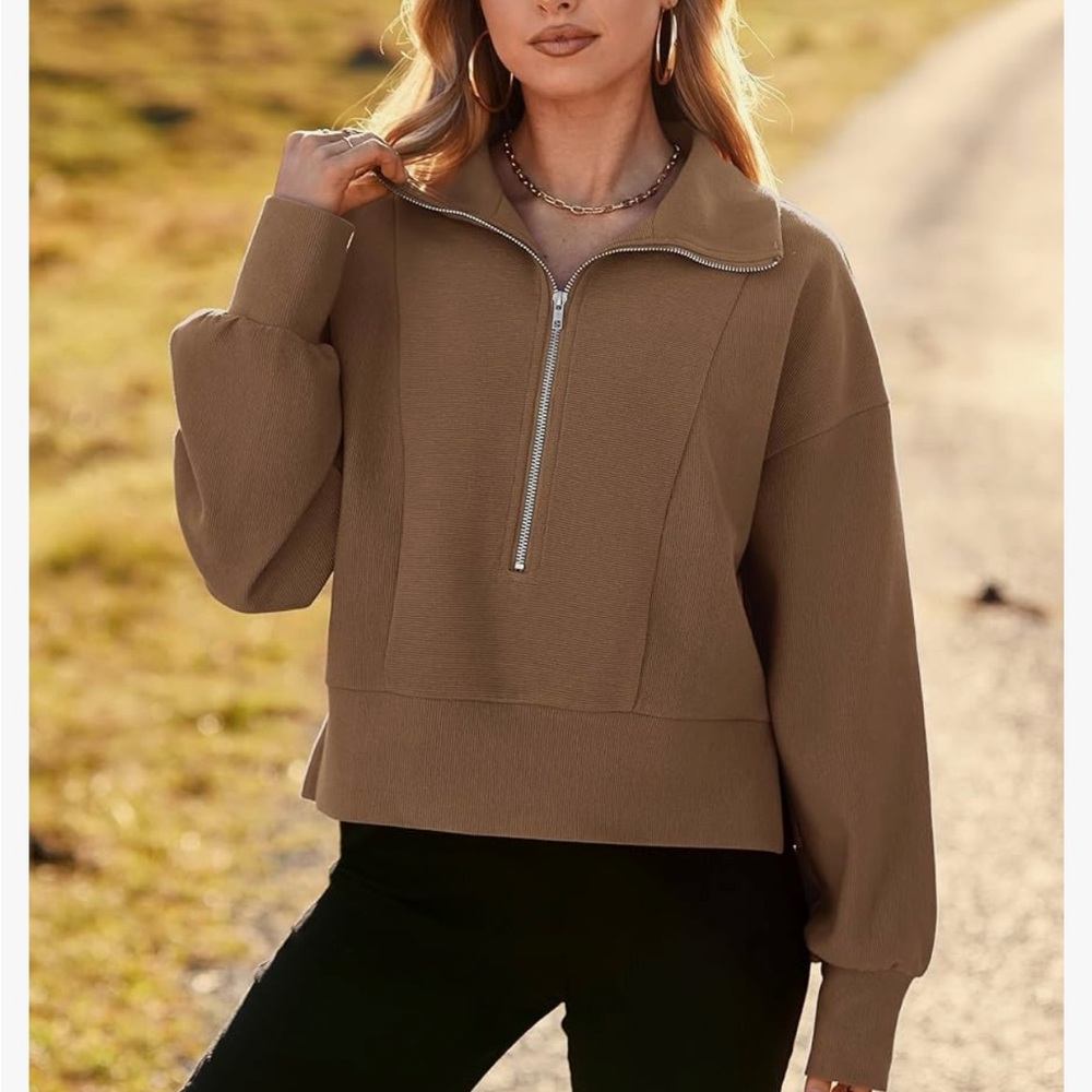 Half zip oversized sweater